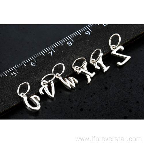 Silver 925 Gold Plated Alphabet Pendants